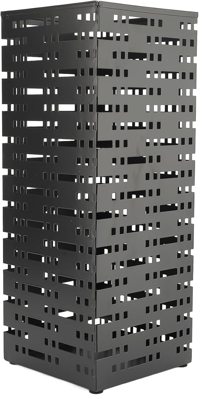 Umbrella Holder for Entryway, Umbrella Stand Freestanding, Metal Square Umbrella Rack Organizer, Black