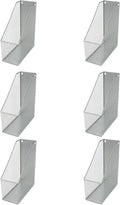 YBM HOME Mesh Steel Deluxe Magazine Rack, Extra Wide, Magazine File Holder 2258-6 (6, Silver)