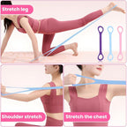 Figure 8 Fitness Resistance Band, 3pcs Arm Back Shoulder Exercise Bands Training Elastic Ropes for Working Out, Exercise Equipment for Physical Therapy,Yoga,Pilates, Stretching