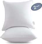 Leeden 20 x 20 Pillow Inserts (Set of 2) - Throw Pillow Inserts with 100% Cotton Cover - 20 Inch Square Decorative Pillows for Sofa, Couch, Bed and Home Decor