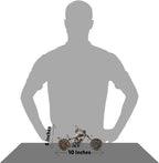 Trebisky Metal Motorcycle Sculpture (Copper Chopper) – Vintage Scrap Art Desk Decor for Office & Home, Unique for Dad, Men, Father, or Biker Enthusiasts
