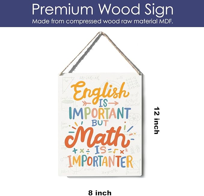 Xiolcxdr Funny Math Teacher Gifts Teacher's Day Christmas Birthday Thank You Appreciation Gifts for Women Man First Day of College Math Geometry Algebra Classroom Wall Art Decor