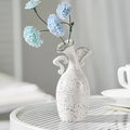 Vase with Attitude, Black Speckled Ceramic Flower Vase, 7inch Modern Decorative Vase Centerpiece for Living Room, Kitchen, Office Wedding Or Gifts