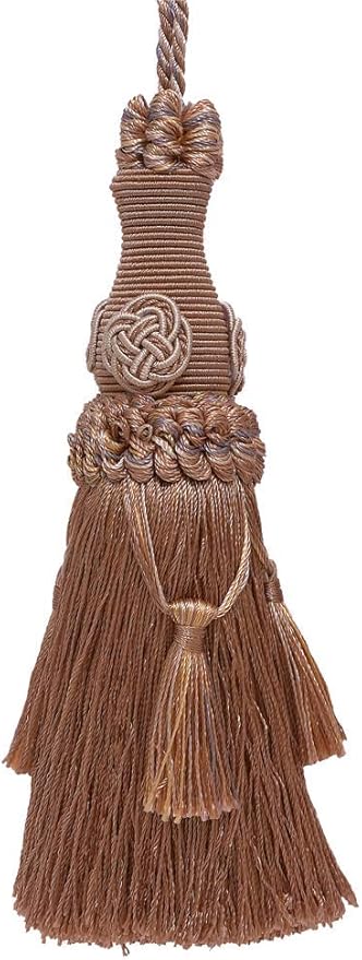 DÉCOPRO Decorative 6 inch Key Tassel/Beige Multi Tone/Baroque Collection Style# BKT Color: Sandstone - 7245