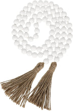IMIKEYA Wooden Beads Garland: Farmhouse Wood Bead Garland for Tiered Tray Farmhouse s Hanging Wood Rustic s for Coffee Table Decor