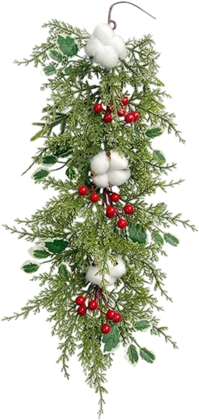 Artificial Christmas Teardrop Swag Door Swag 68cm Decorative Prop Ornament