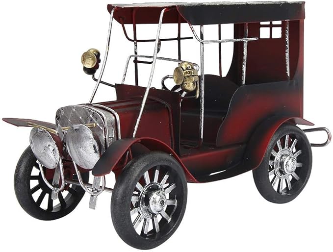 Old Vintage Car Model, Antique Car Miniature Arts Craft for Home Office Desk Shelf Decoration Gift Idea