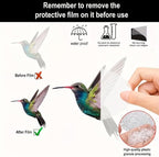 Bird Acrylic Hanging Ornament - 8Pcs Flying Birds Christmas Tree Ornaments, Xmas Tree Ceiling Pendants with Lanyard Tote Rearview Mirror Window Charms Gift for Men Women (Hummingbird 2)