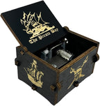 Youtang Pirates of The Caribbean Music Box Hand Crank Musical Box Carved Wooden,Play (Davy Jone's Theme, Black)