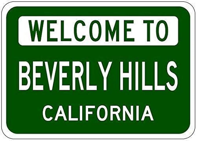 USA Welcome To Beverly Hills, California New Tin Sign Aluminum Metal Sign 8x12 INCH (T33)
