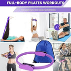 Pilates Essentials Kit for Women Set of 13, Yoga Sets at Home, Includes Pilates Ring, 8-Shaped Tension Band, Yoga Ball - Perfect for Women's Home Workouts & Beginners