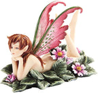 Pacific Giftware Enchanted Primrose Faery by Amy Brown Fantasy Flower Fairy Statue with Delicate Pink Wings Hand-Painted Polyresin Figurine Whimsical Home Décor Collectible Fairy Art 4" H