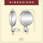 Haute Decor Attract Magnetic Hanger 10 lb Capacity 1-Pack (Champagne)
