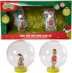 Dr Suess The Grinch Snow Globe Kit, DIY Snow Globe, Includes 2 Globes, Glitter, Sequins, Stickers – The Grinch and Max