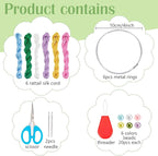 INFUNLY 6 Set Small Dream Catchers Bulk Simple Weaving DIY Mini Dream Catcher Kit Make Your Own Dream Catcher Kit for Adults with Instruction for Bag Pendant Car Mirror Decor Backpack Charm