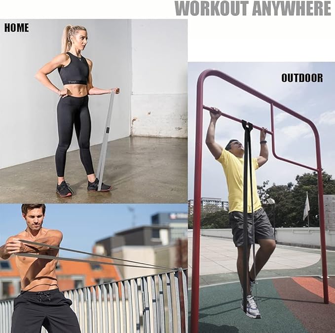 Long Resistance Bands for Working Out Women, Fabric Resistance Band, Stretch Bands for Exercise Bands Resistance Bands Set for Physical Therapy, Elastic Bands for Exercise, Ligas para Hacer Ejercicio