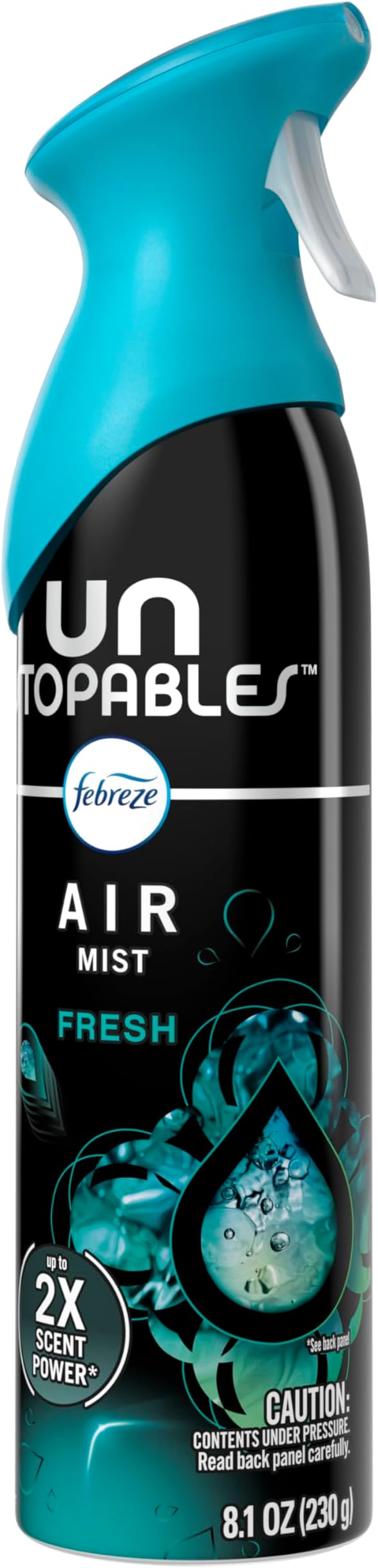 Febreze Air Mist, Air Freshener Spray, Odor Fighting Room Spray, Deodorizer for Home Bathroom Kitchen Office Apartment Dorm Room Classroom, Unstopables Fresh Scent, 8.1oz (Pack of 6)