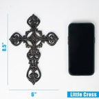 DreamsEden Metal Cross Wall Decor, Small Hanging Art Home Room Decoration, 8.5’’H