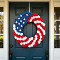 4th of July Decorations Outdoor Patriotic Wreaths for Front Door 250th Anniversary Decorations Red White and Blue American Flag Wreath (Red White Blue 2)