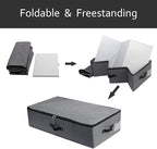 AMJ Large Under Bed Storage Containers, 3 Pack Closet Organizers Bins, Foldable Closet Organizers Storage for Blankets, Towels, Comforter, Sweaters, Linen Sheets, Wrapping Paper (Black Grey)