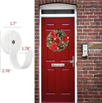 Magnetic Wreath Hanger, Heavy Duty Magnets with Hook for Refrigerator, Christmas Decoration Magnetic Hooks for Metal Front Door, Cruise Hook Hanger for Hanging Cabins Grill Coat Pattern (White - 4PCS)