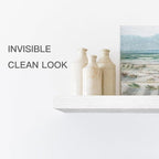 QEEIG Floating Shelf for Wall Bathroom Shelves Bedroom Kitchen Living Room Farmhouse Small Book Shelf 16 inch Set of 1, White (015-W1)