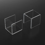 Sezanrpt Clear Acrylic Risers 3 pcs, Square Acrylic Food Display Stands Tabletop, Display Shelf for Vendors, Collectibles, Funko Pop, Food, Glasses, Perfume, Small Plants - 5''x6''x7''