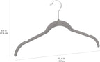 Amazon Basics Slim, Velvet, Non-Slip Shirt Clothes Hangers, Gray/Silver - Pack of 30