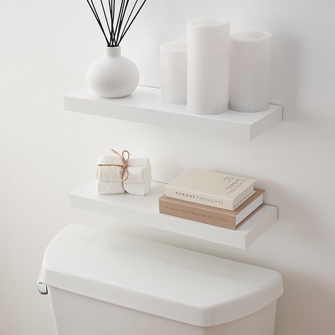 KIBAGA Beautiful Bathroom Decor Books – Set of 2 Modern Books for Your Bath Shelf - Funny Restroom Decor and Accessories to Add Charm and Humor to Your Space