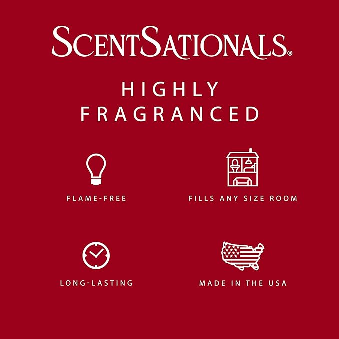 ScentSationals Cinnamon Apples Scented Wax Melts - Apple, Cinnamon, & Brown Sugar, 10oz (24 Cubes)