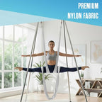 Houseables Aerial Silks, Yoga Swing, Aerial Yoga Hammock, Ariel Silk, Gymnastics Swing, Acrobatics Equipment, For Home, Indoor, Outdoor, Arial Setup, Rig, Sling, Portable