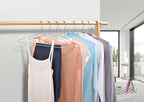 Amber Home 30 Pack Heavy Duty Metal Shirt Coat Hangers, Stainless Steel Clothes Hanger with Polished Chrome, 17 Inch Silver Metal Wire Hanger