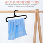 Milisten Scarf Hanger 10-Pack Plastic Organizer for Closet Belt Tie Holder Rack with Smooth No-Scratch Hooks Space-Saving Shawl Display Stand 6.69X3.14X0.09 Inches