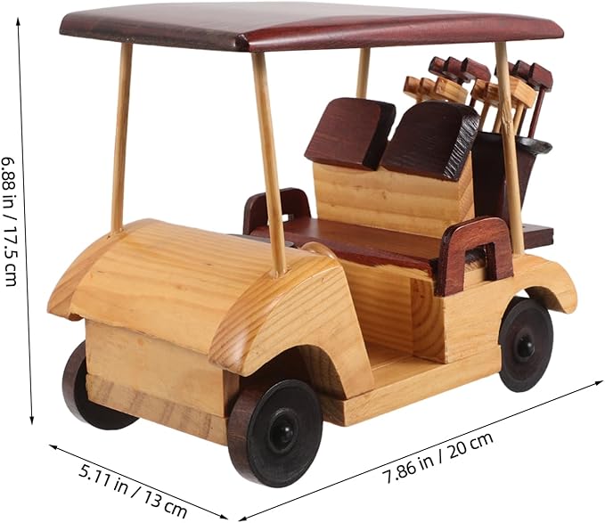 Yardwe Rustic Wooden Car Figurine Handmade Antique Vehicle Model for Vintage Decor Enthusiasts for Collectors Unique Retro Home Decoration