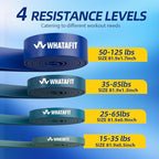 WHATAFIT Resistance Bands,Pull Up Assist Bands Set with Handles, Exercise & Workout Bands with Door Anchor for Men & Women – Home Fitness Equipment for Strength Training, Stretching