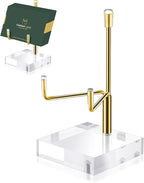 Sibba Adjustable Metal Arms Display Stand Photo Stand Easel Acrylic Base Small Holder Case Plate Clear Base Home Décor Accents Rack for Picture Decorative Book Coral Geodes Rock