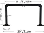 WEBI Clothing Rack Wall Mount,20" Industrial Pipe Clothes Rack for Hanging Clothes,Heavy Duty Iron Garment Rack Bar,Retail Display Clothes Rod for Closet,Laundry Room,Black,2 Packs