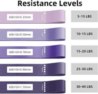 Resistance Loop Exercise Bands for Home Fitness, Yoga Pilates, Stretching, Strength Training, and Physical Therapy - Elastic Bands Set Workout Bands for Women&Men (5pcs Set)