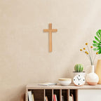 ARCHOBAN Wooden Crosses Wall Decor, 12 Inch Catholic Wall Cross Decorations for Home, Light Brown