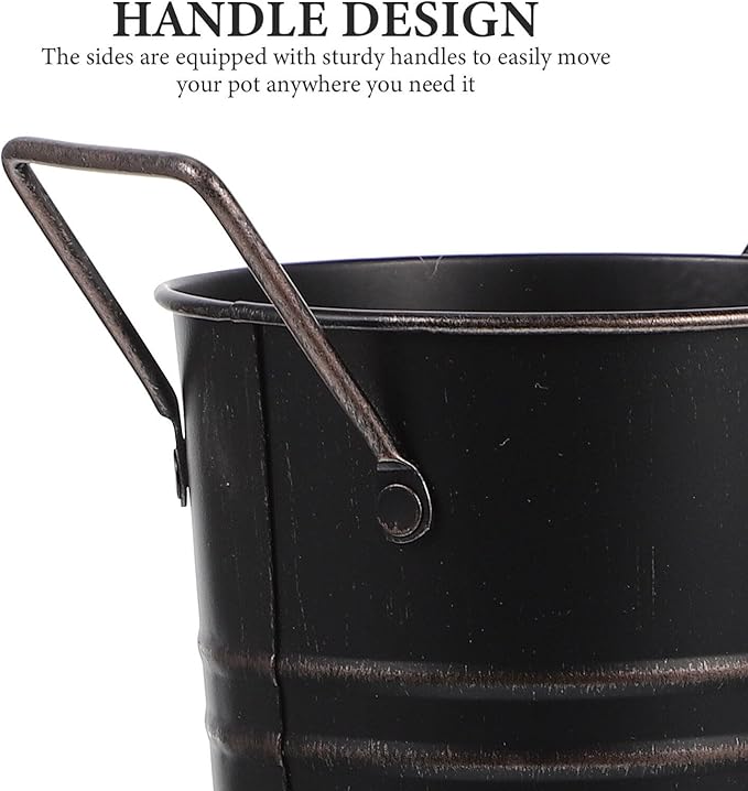 Alipis Metal Umbrella Stand Rack, Umbrella Holder Bin Basket Freestanding Cane Walking Sticks Holder, Arrangement Bucket Tall Floor Vase for Home Office Black