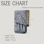 Remote Control Holder for Couch, Armchair Caddy for Recliner Sofa Armrest Organizer, PU Waterproof Non-Slip Bedside Storage with 5 Pocket for Cell Phone TV Remote Magazine Tablet Glass Black