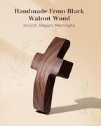 100-Pack Wooden Cross Fidget, Handmade Pocket Wood Crosses, Cross My Heart | Encouragement Gift, Relieve Anxiety for Yourself, Inspirational Easter Gift for Christian Faith, Prayer, Father Day Gifts