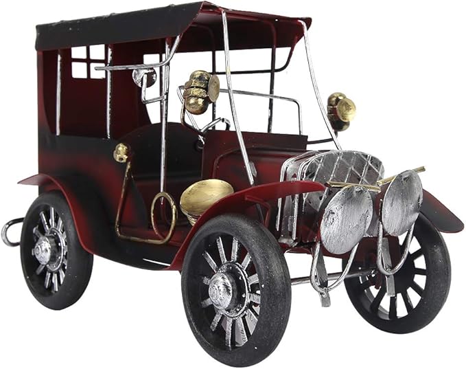 Oumefar Classic Car Model,Metal Antique Vintage Car Model Old Vintage Car Model Ornament for Car Arts Craft Collections Home Desktop Decoration Great Birthday Gift