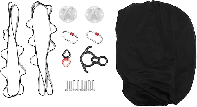 LOYALHEARTDY Aerial Silks Starter Kit, 11 Yards Equipment Set for Aerial Yoga, Durable Aerial Yoga Hammock Aerial Swing for Aerial Acrobatic, Aerial Dance & All Levels (L:10m W:2.6m)