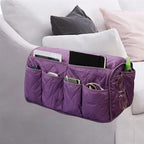 Armchair Caddy, Sofa Armrest Organizer with 14 Pockets, Waterproof Non Slip Recliner Remote Control Holder, Couch Chair Arm Storage for TV Remotes, Phone, iPad, Magazine, Books
