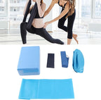 5Pcs Yoga Fitness Set, Yoga Blocks with Stretch Belt, Latex Towel and Resistance Loop, Complete Workout Kit for Home Gym, Includes Yoga Ball for Pilates, Stretching and Strength Tr