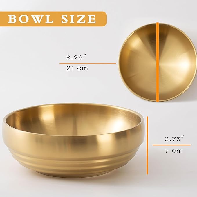 Key Bowl for Entryway Table, Decorative Bowls and Key Dish Holder, Fruit Bowls for Kitchen Counter Table, 8.26" Gold