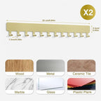 Necklace Holder Hanging Jewelry Organizer: Self-Adhesive Wall Organizer for Necklaces, 2 Pack, Gold