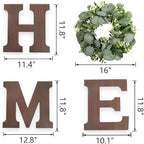 Pinkpum Wood Home Sign Hanging Farmhouse Wall House Decor Wood Home Letters for Wall Art Rustic Decor, Home Wall Decor for Living Room Kitchen Entryway Dining Room Hallway Housewarming Gift Brown L