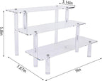 Acrylic Display Risers,Clear Risers Perfume Organizer Stand, 3 Tiered Cupcake Shelf Stand Holder,9 Inch,DIY